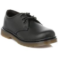 dr martens junior black everley leather shoes boyss childrens casual s ...