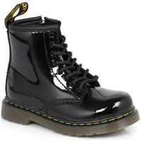 dr martens infants brooklee black boots girlss childrens mid boots in  ...