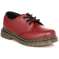 Dr Martens Kids Cherry Red Colby Softy T Leather Shoes boys\'s Children\'s Casual Shoes in red