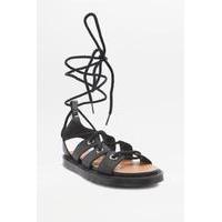 Dr. Martens Ghillie Gladiator Sandals, BLACK