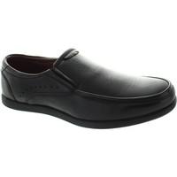 Dr Keller Wesley men\'s formal black slip on flexible leather moccasins ne men\'s Loafers / Casual Shoes in black