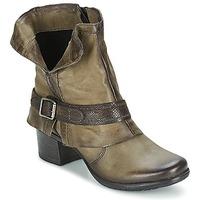 dream in green vinel womens mid boots in brown