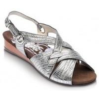 drucker calzapedic comfortable sandal womens sandals in silver