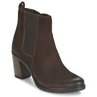 dream in green fhibli womens low ankle boots in brown