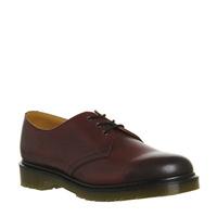 dr martens dm 3 eye lace shoe cherry red antique leather