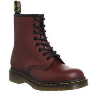 dr martens 8 eyelet lace up boots cherry red