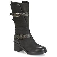 dream in green womens high boots in black