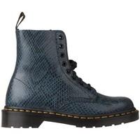 dr martens pascal lake blue viper womens mid boots in blue