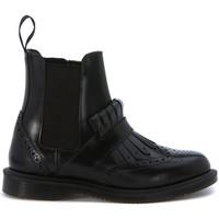 dr martens beatles dr martens tina in black brushed leather womens mid ...