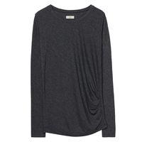 Drape Wool Top - Graphite Melange