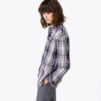 dreamy oxford check ex boyfriend shirt cream