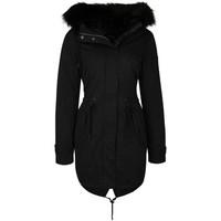 dreimaster stuffed parka with faux fur collar 38536010 womens parka in ...