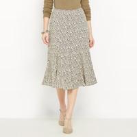 Draped Printed Skirt