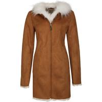 Dreimaster Coat with detachable fur collar 35434992 women\'s Parka in BEIGE