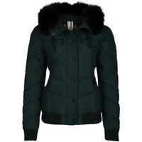 Dreimaster Jacket with detachable faux-fur collar 36136046 women\'s Jacket in green