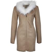 Dreimaster Coat with detachable fur collar 35434992 women\'s Parka in BEIGE