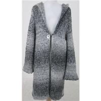 Dranella, size M long grey cardigan with hood