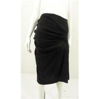Dries Van Noten Size 8 Black Wool Skirt