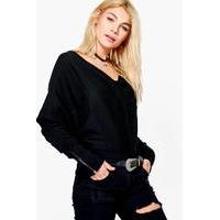 Drape Jumper - black