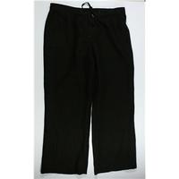 draw string cropped trousers viyella size l black trousers