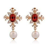 drop earrings crystal crystal imitation pearl alloy unique design geom ...