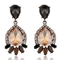 drop earrings crystal flower style geometric crystal alloy geometric j ...