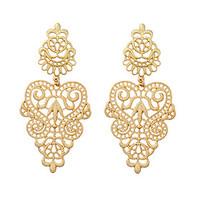 Drop Earrings Jewelry Alloy Flower Style Vintage Bohemian Round Jewelry Party Daily Casual 1 pair
