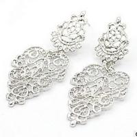 Drop Earrings Pearl Alloy Fashion Circle Leaf Silver Golden Jewelry Party Daily 1 pair