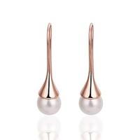 Drop Earrings Pearl Imitation Pearl Gold Plated Classic Rose Gold Jewelry Wedding Party Daily
