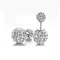 drop earrings sterling silver simulated diamond classic screen color j ...