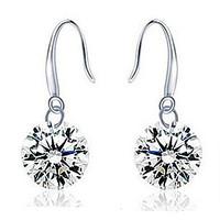 drop earrings sterling silver zircon cubic zirconia screen color jewel ...