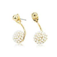 Drop Earrings Crystal Rhinestone Gold Plated 18K gold Simulated Diamond Fashion Gold Jewelry 2pcs