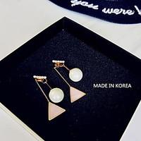 Drop Earrings Fashion Pearl Imitation Diamond Alloy Geometric Jewelry For Daily 1 pair