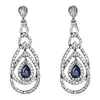 Drop Earrings Sapphire Crystal Drop Royal Blue Jewelry Wedding Party Daily 1 pair