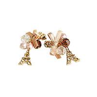 Drop Earrings Pearl Simulated Diamond Alloy Jewelry Daily