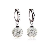 Drop Earrings Sterling Silver Simulated Diamond Classic Screen Color Jewelry 2pcs