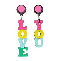 drop earrings alloy fashion rainbow jewelry wedding 1 pair