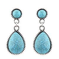 drop earrings resin alloy fashion drop blue jewelry daily 1 pair