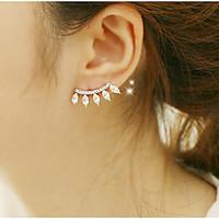 Drop Earrings Crystal Cubic Zirconia Simulated Diamond Alloy Gold Jewelry 2pcs