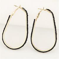 Drop Earrings Hoop Earrings Resin Alloy Fashion Drop White Black Blue Pink Golden Jewelry Party Daily Casual 1 pair