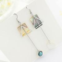 Drop Earrings Euramerican Fashion Acrylic Copper Geometric Triangle Jewelry For Party Daily 1 Pair