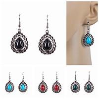 Drop Earrings Imitation Pearl Resin Rhinestone Simulated Diamond Alloy Drop Black Red Green Blue Jewelry Wedding Party Daily Casual Sports