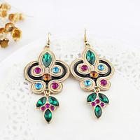 Drop Earrings Gemstone Rhinestone Simulated Diamond Alloy Jewelry Party Daily