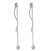 drop earrings rhinestone rhinestone silver plated round silver jewelry ...