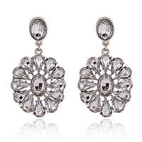 Drop Earrings Crystal Flower Style Geometric Crystal Alloy Geometric Jewelry For Party Daily Casual 1 pair