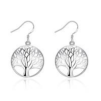 Drop Earrings Euramerican Silver Plated Tree of Life Jewelry For Daily 1 pair
