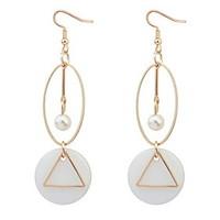 Drop Earrings Circle Triangle Gold Women\'s Girls\' Euramerican Fashion Casual Party Earrings Statement Jewelry