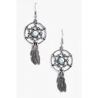 dreamcatcher earrings silver