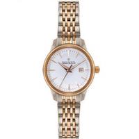 Dreyfuss and Co Ladies 7 Links Two Tone Rose Plated Bracelet Watch DLB00127-02