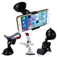 DSD 2 Colors Universal 360 Degree Rotation Windshield Car Mount Holder for iPhone 6 and Other Phones (Assorted Color)